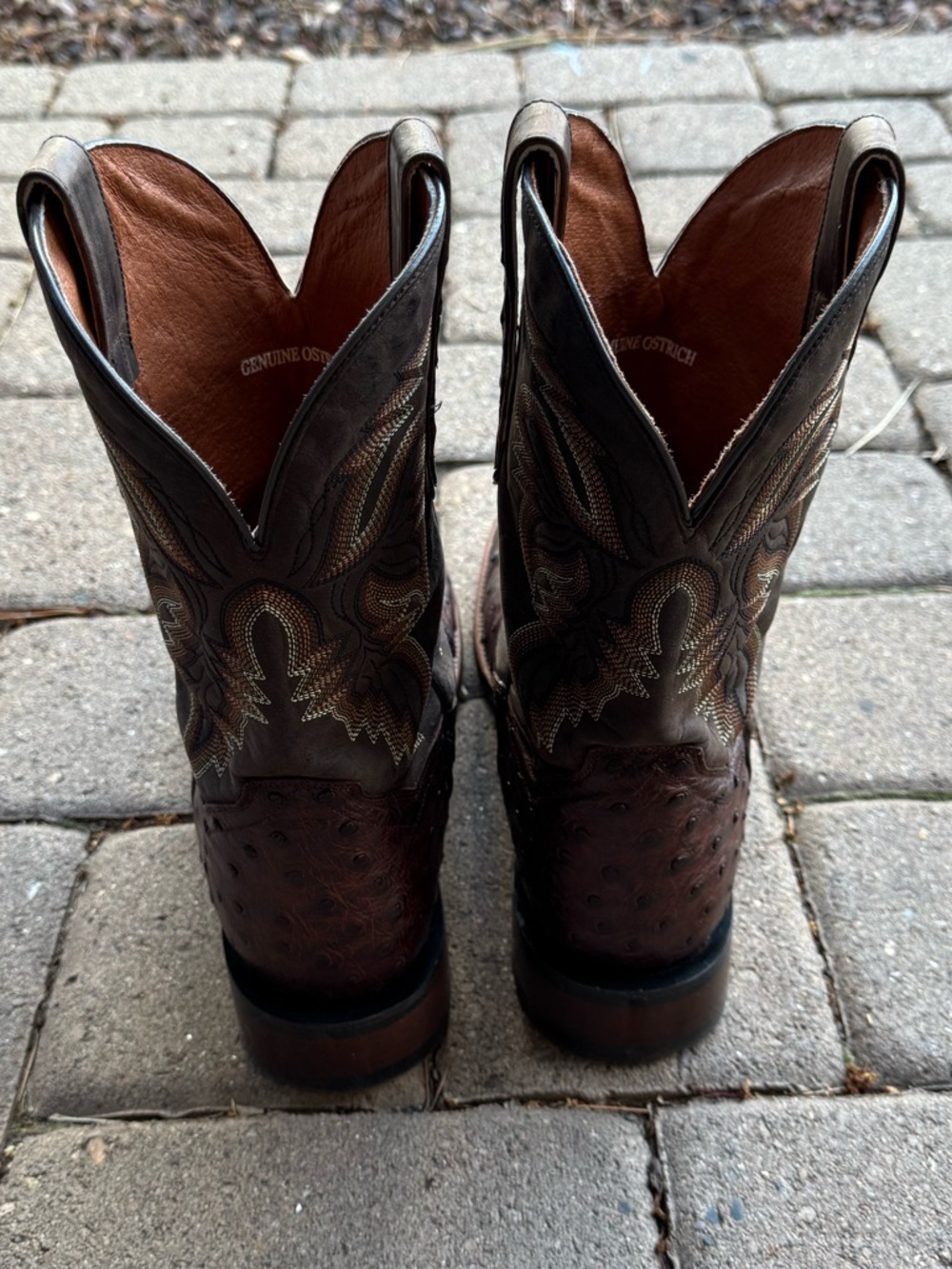 Dan Post Alamosa Ostrich Skin Boots Size 13D - Picture 4 of 7